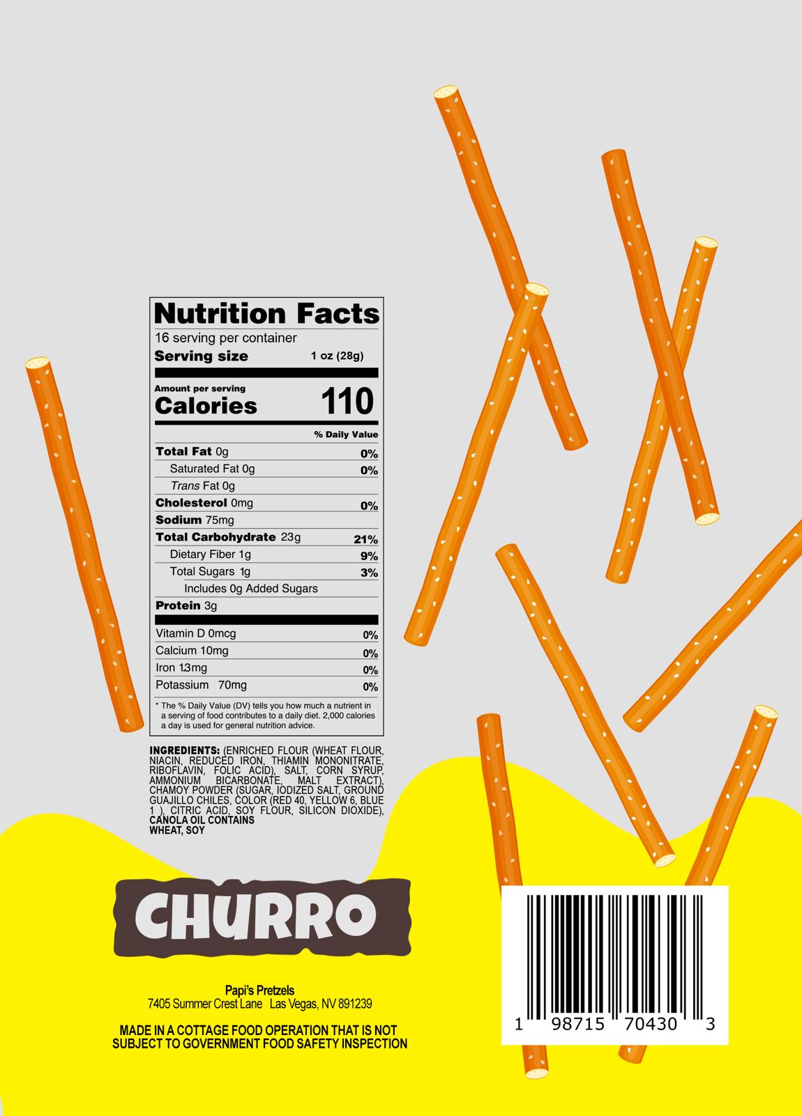 Papi's Pretzels: Churro Flavored Pretzels - Three Pack