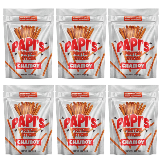 Papi's Pretzels: Chamoy Flavored Pretzels - Six Pack