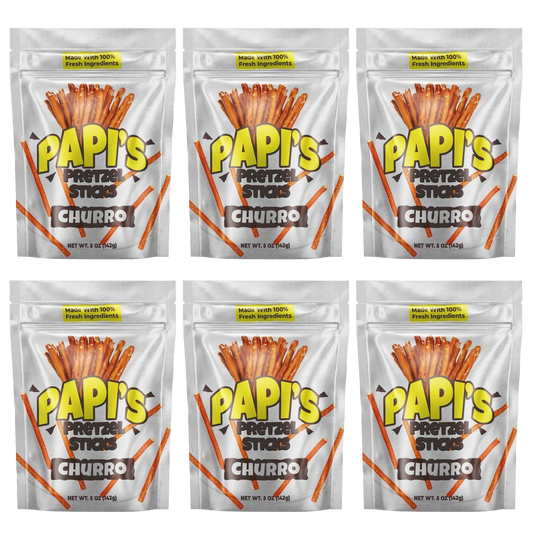 Papi's Pretzels: Churro Flavored Pretzels - Six Pack