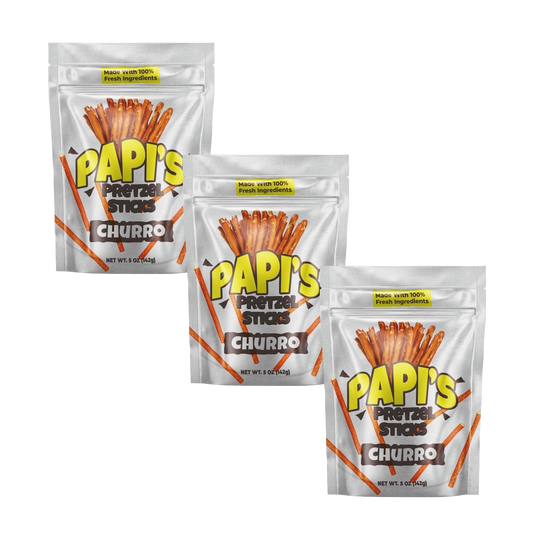 Papi's Pretzels: Churro Flavored Pretzels - Three Pack