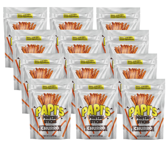 Papi's Pretzels: Churro Flavored Pretzels - Twelve Pack