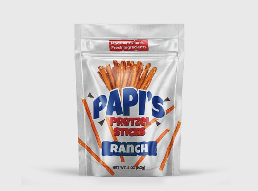 Papi's Pretzels: Ranch Flavored Pretzels - Individual Bag