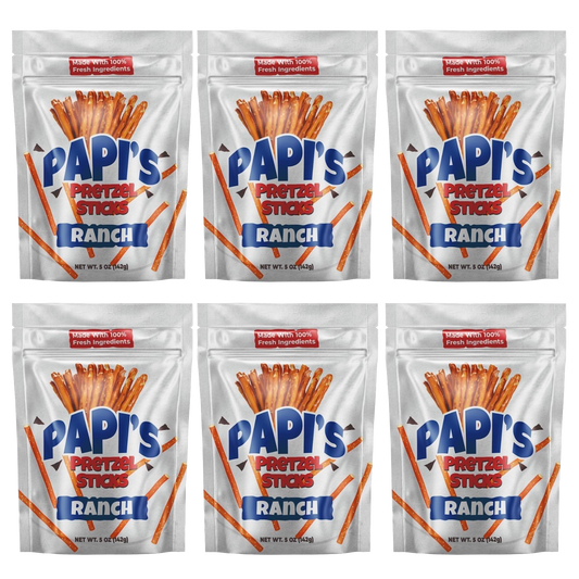 Papi's Pretzels: Ranch Flavored Pretzels - Six Pack