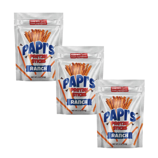 Papi's Pretzels: Ranch Flavored Pretzels - Three Pack