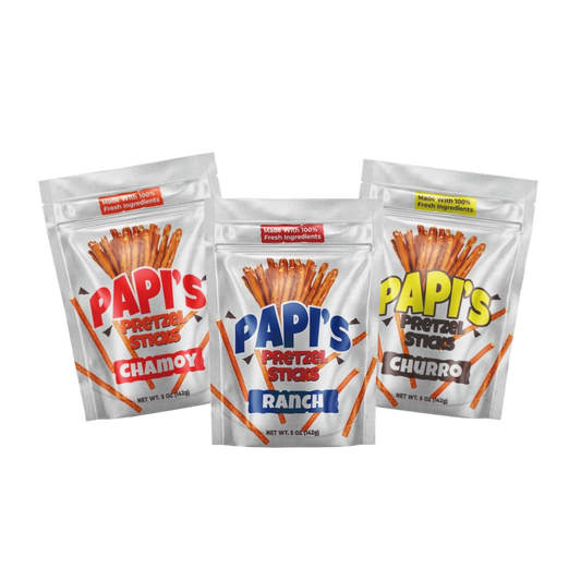 Papi's Pretzels: Variety Three Pack - A Flavor Fiesta in Every Bite!