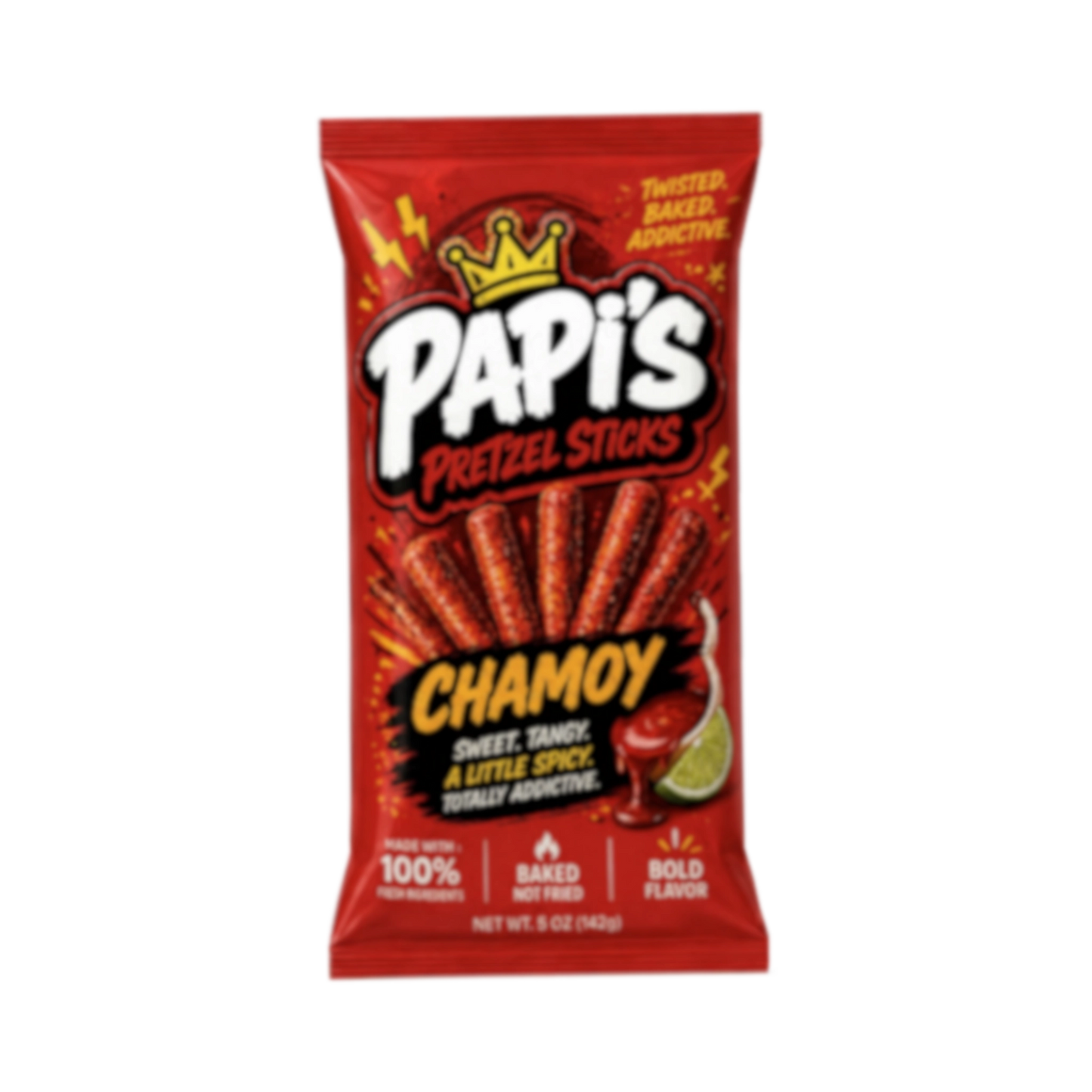 Papi's Pretzels: Chamoy Flavored Pretzels - Single Pack
