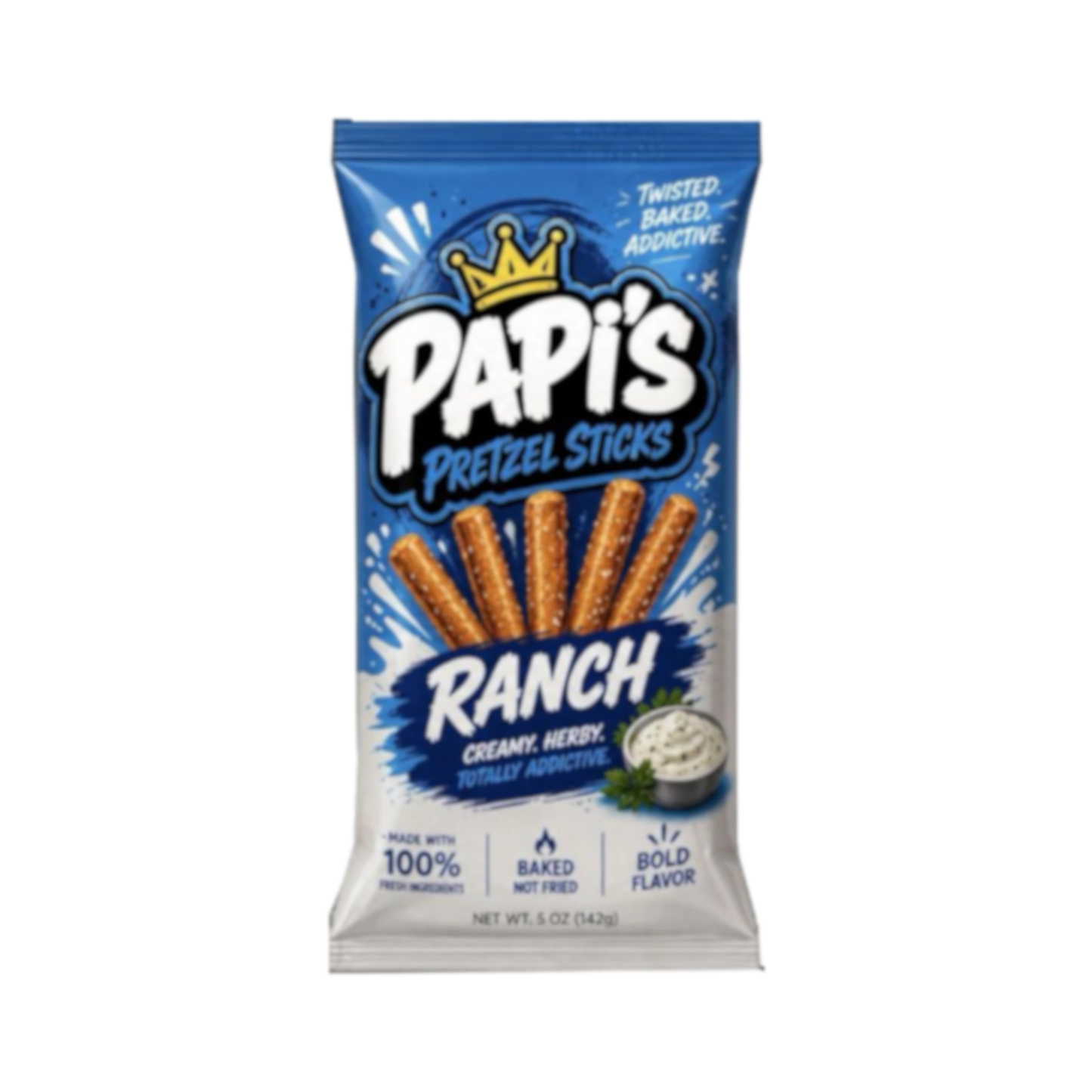 Papi's Pretzels: Ranch Flavored Pretzels - Single Pack
