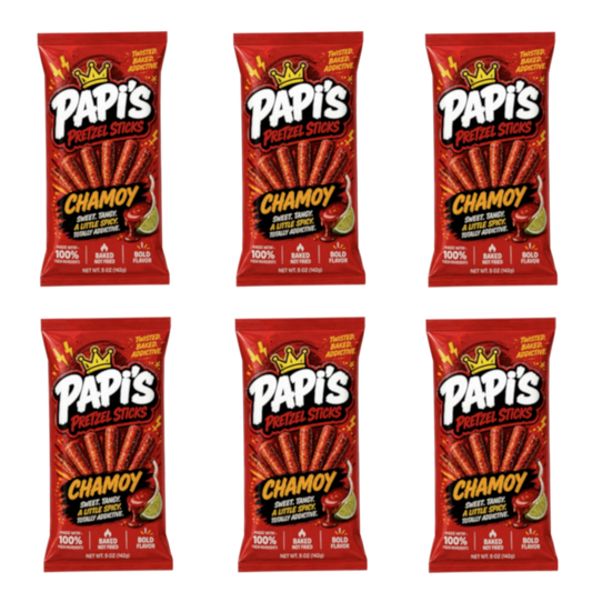 Papi's Pretzels: Chamoy Flavored Pretzels - Six Pack