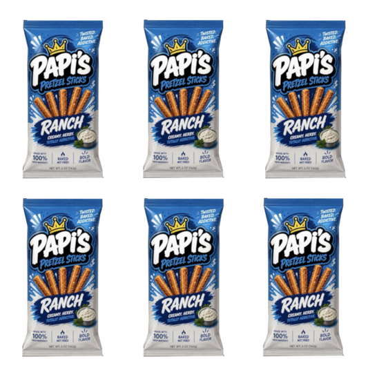 Papi's Pretzels: Ranch Flavored Pretzels - Six Pack